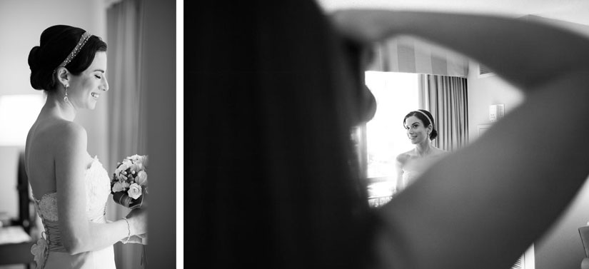 bride before the first look