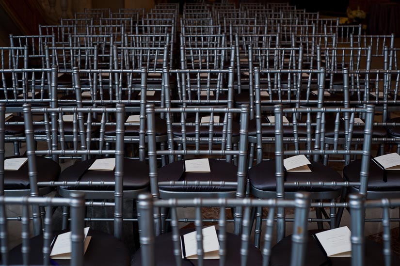 chairs at the wedding ceremony
