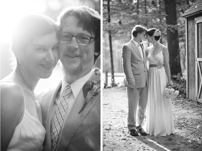 black and white photographs of bride and groom