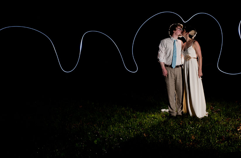 light painting at wedding in northern maryland