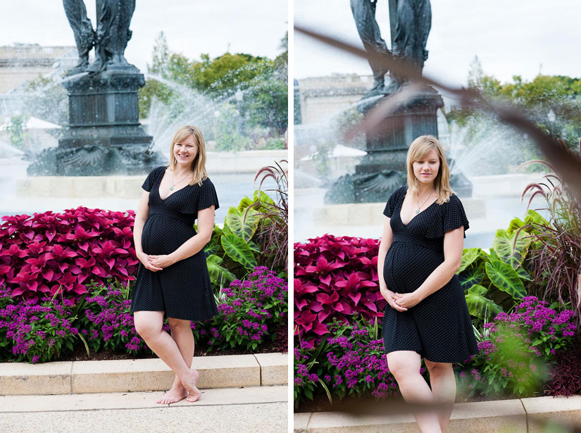 pregnancy photography in bartholdi park, washington, dc