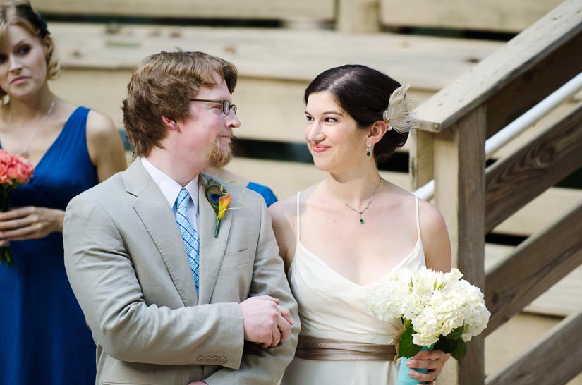 bride and groom during wedding ceremony in monkton, md