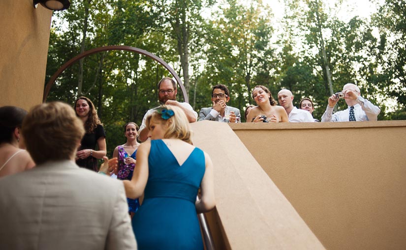 bride and groom being announced