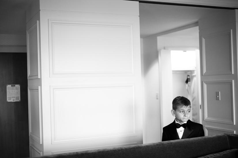 ring bearer before the ceremony