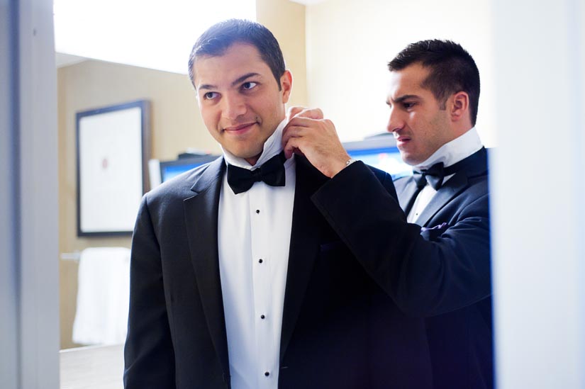 guys getting ready at reston hyatt