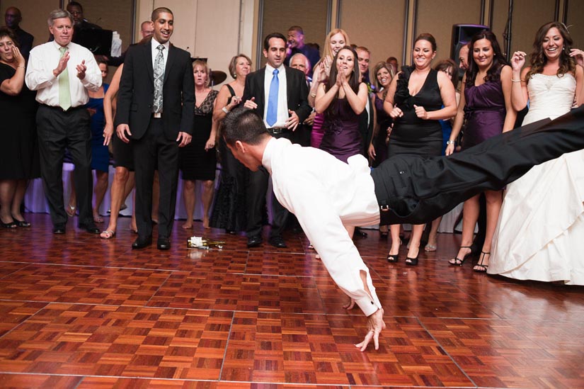 dancing at the wedding at reston hyatt