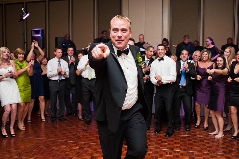 wedding guests dancing