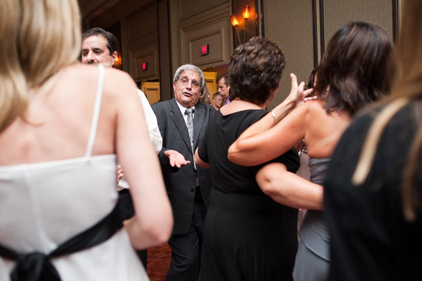 wedding guest dancing at reston hyatt