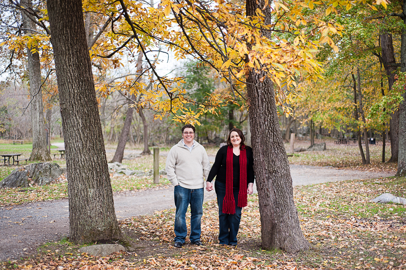 fall color engagement photography