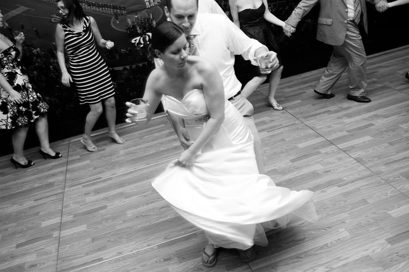 bride and groom dancing at nationals stadium