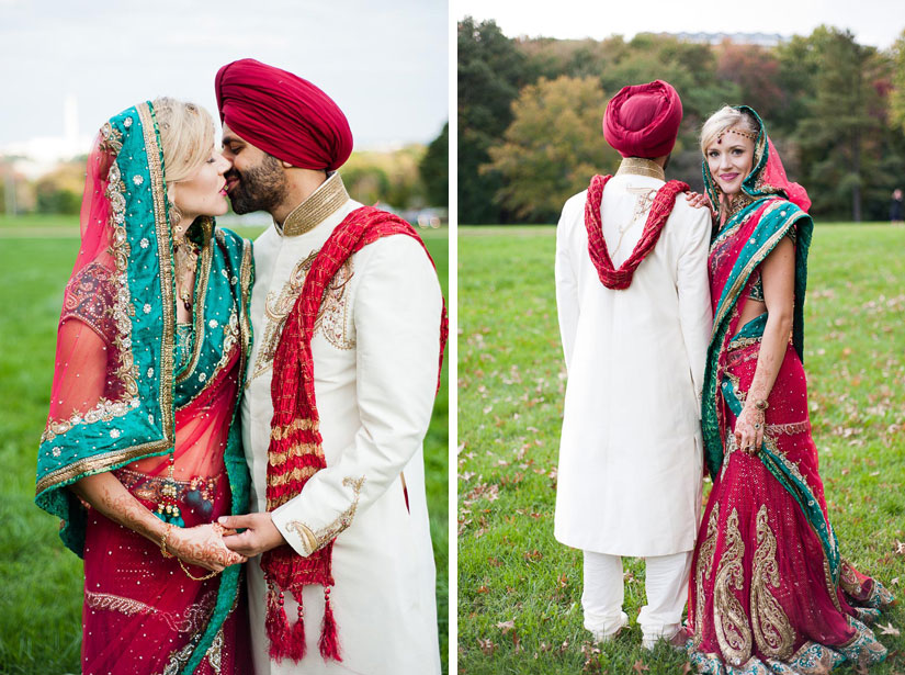 bride and groom in indian ceremony