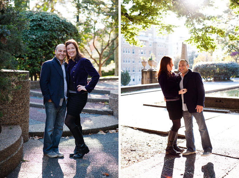 cute engaged couple in washington dc