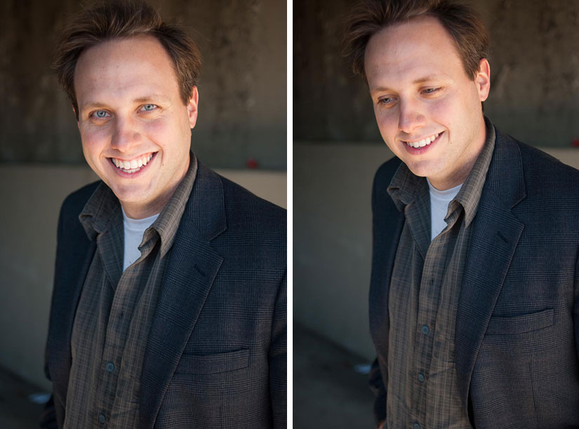 portrait of man under an overpass