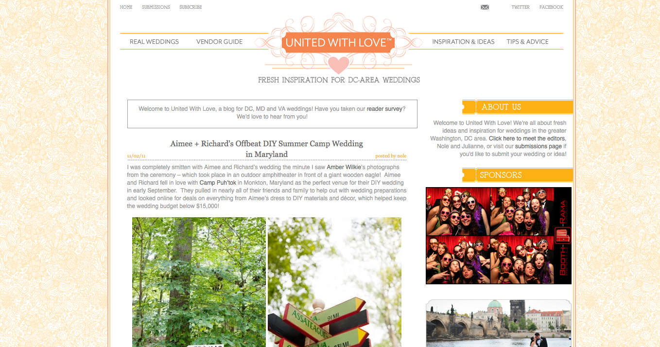 featured on dc wedding blog united with love