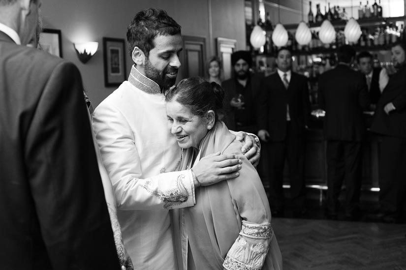 groom and mother of groom at bombay club in washington, dc