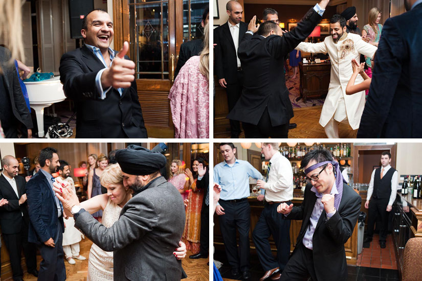 wedding reception dancing at bombay club, dc