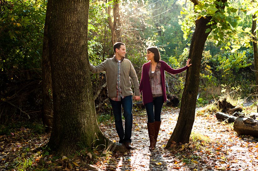 cute couple on roosevelt island, washington, dc