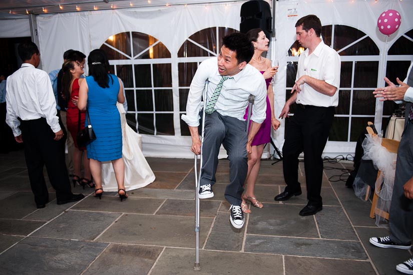 dancing on crutches