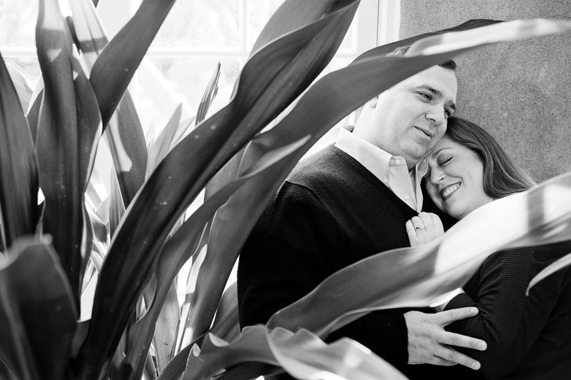 couple in dumbarton oaks greenhouse