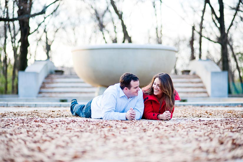 maria-russell-engagement-57 engaged couple in front of roosevelt island fountain