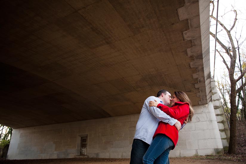 engagement photo under I-66