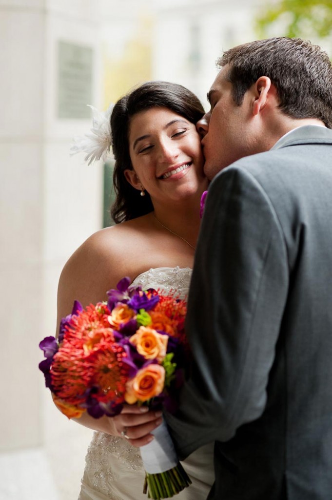 bride and groom portraits at national press club