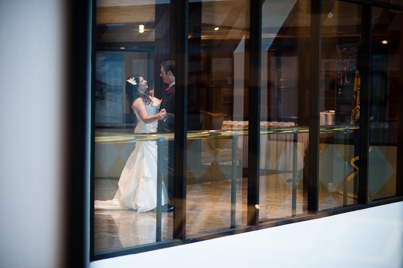 bride and groom dancing at national press club