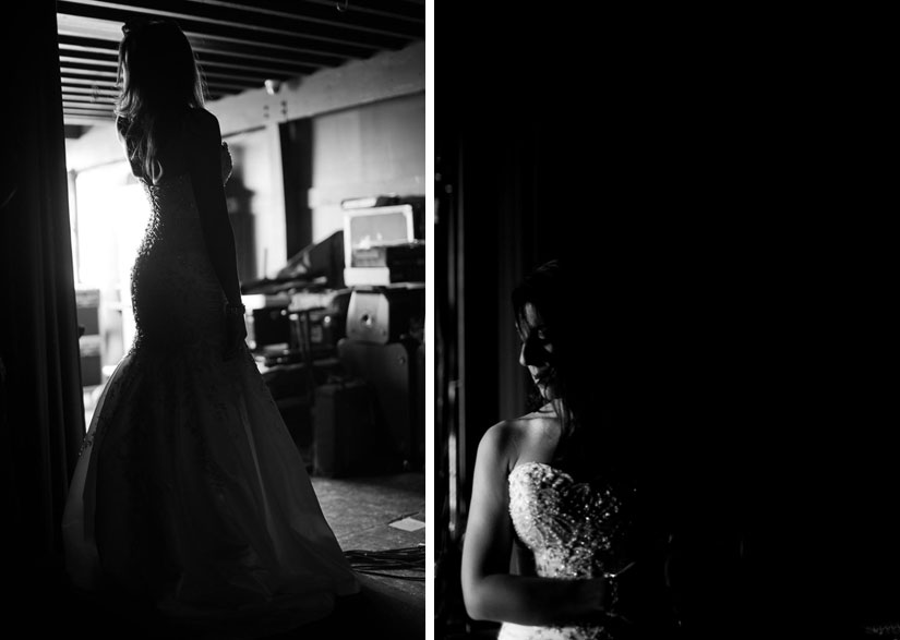 very directional light for bridal portrait