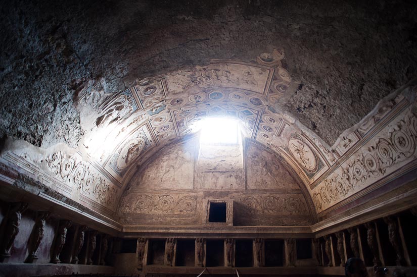 bath house in pompeii, italy