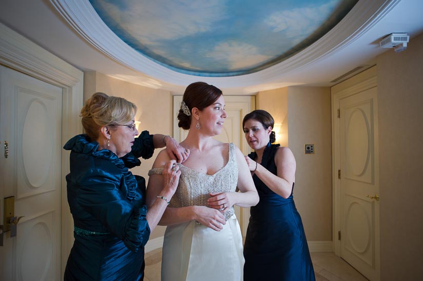 wedding day preparation in the mayflower hotel