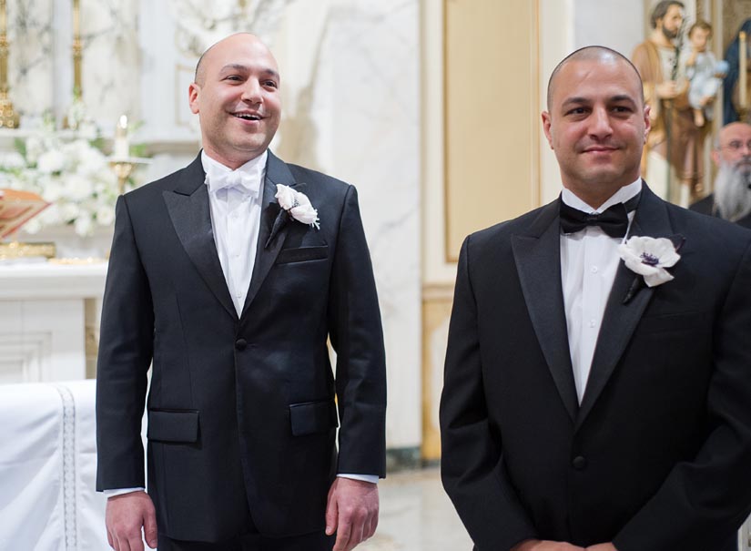 groom sees his bride for the first time