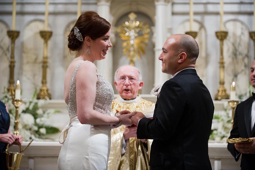 ring ceremony at holy rosary church in washington, dc