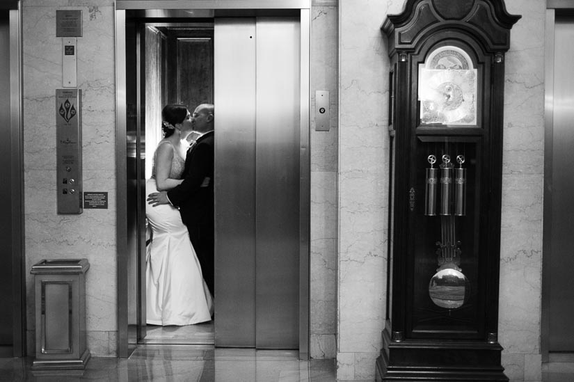 wedding portraits in mayflower elevator