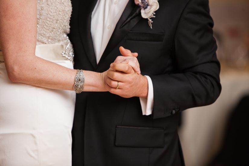 first dance holding hands