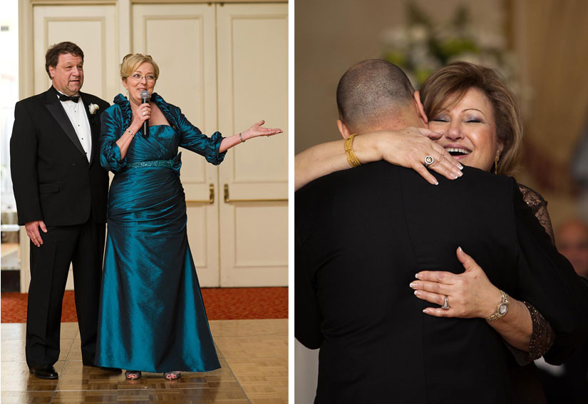 parents of the couple at the wedding