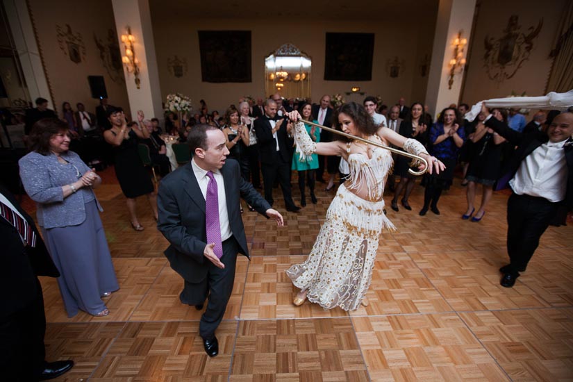 belly dancer at wedding reception