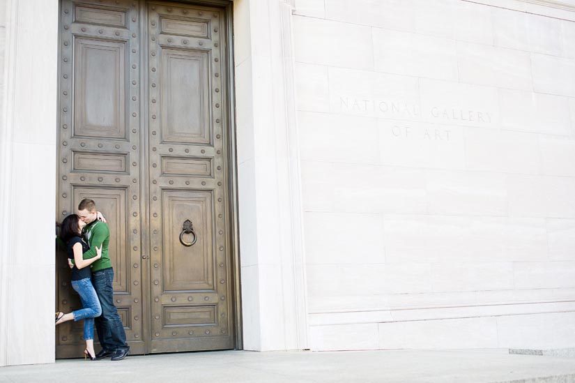 engagement photos at the national gallery of art