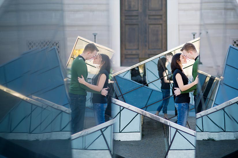 engagement photography at the national gallery of art with SICK REFLECTIONS