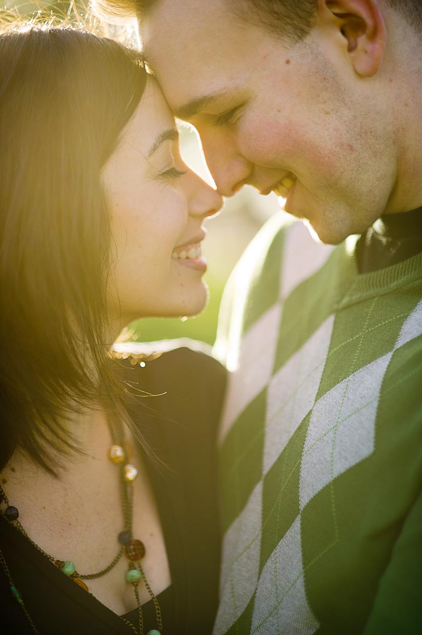 sunset engagement photographs