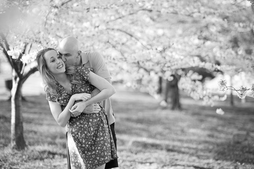 cherry blossom engagement session