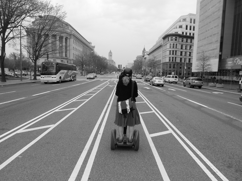 dorky photographer on a segway