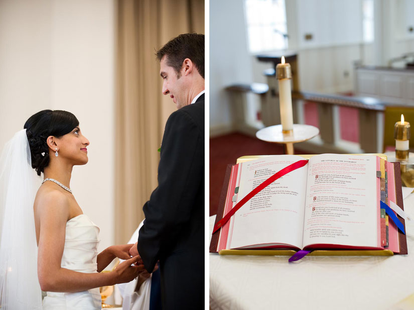 wedding ceremony at chapel at quantico