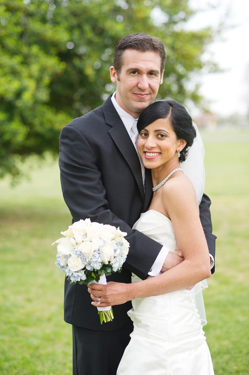 bride and groom portrait at chapel at quantico