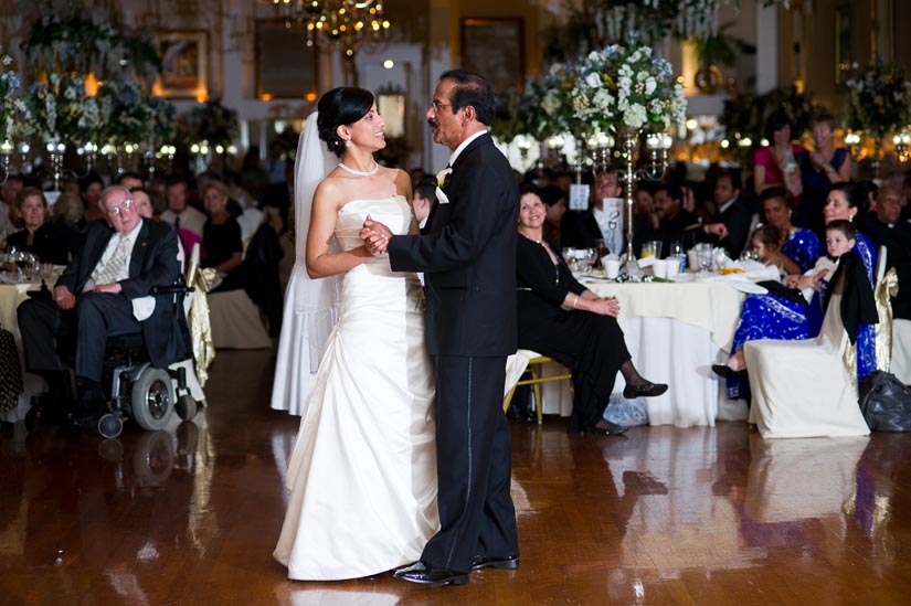 father-daughter dance at fredericksburg square wedding