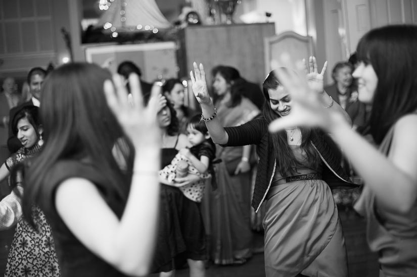 happy dancing at wedding reception