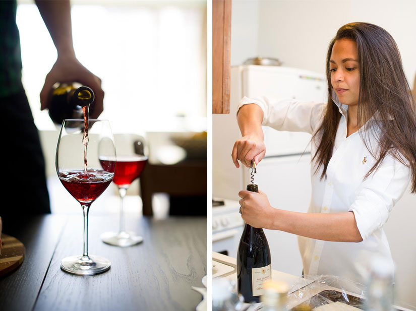 engagement session in a kitchen