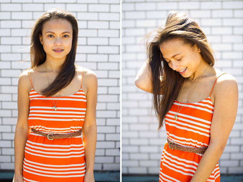 beautiful girl on new york rooftop