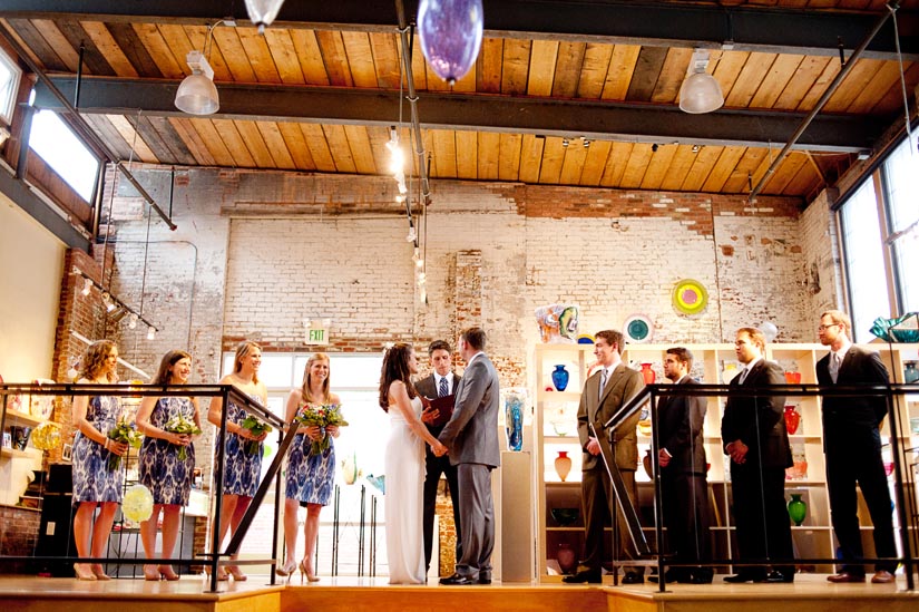 corradetti glassblowing studio wedding ceremony