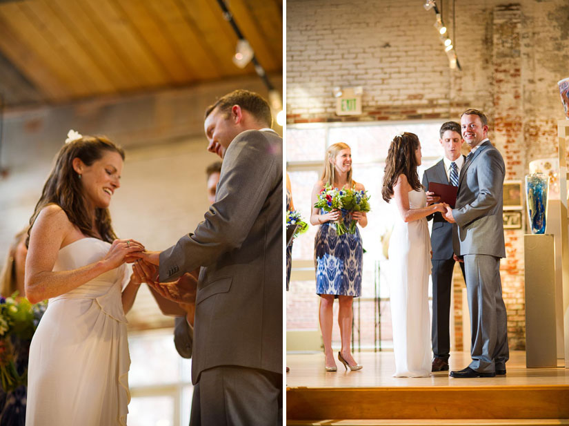 wedding ceremony at corradetti glass factory