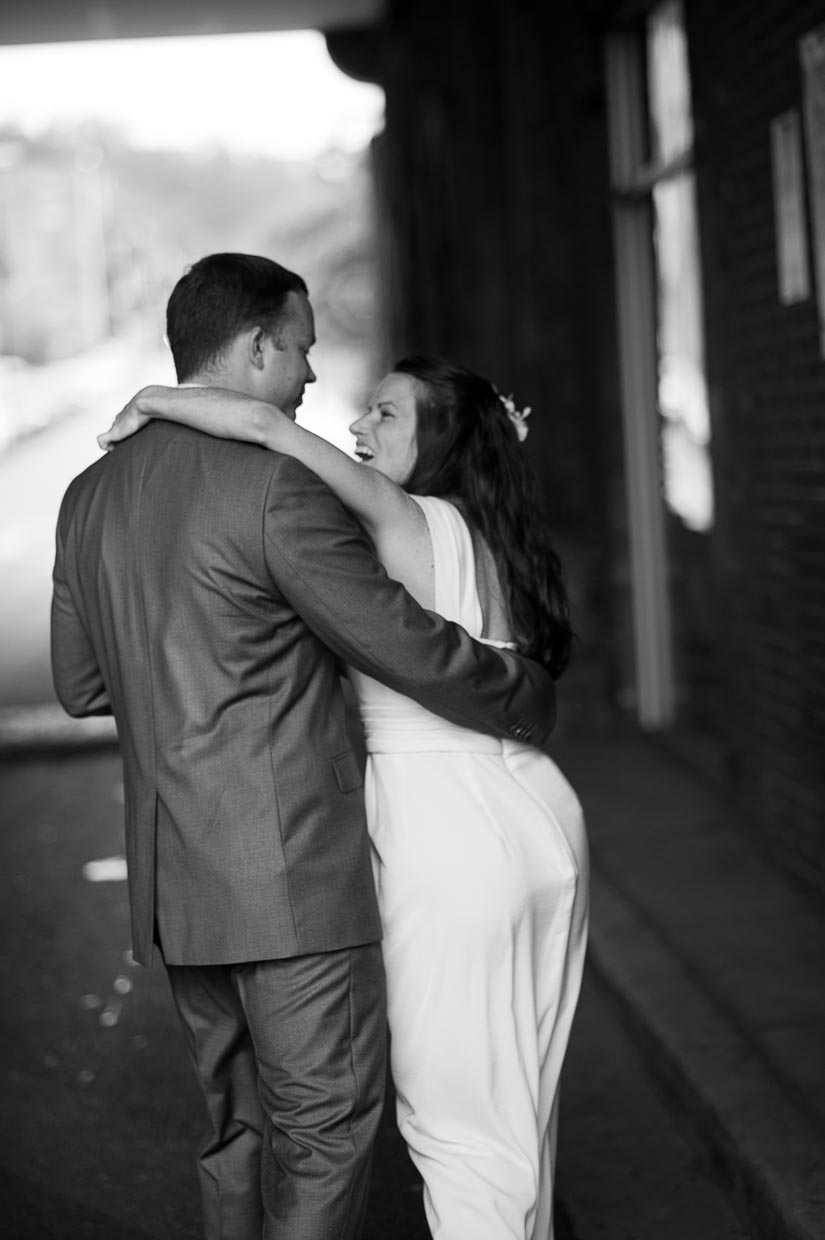 walking away from the wedding ceremony